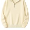 Men's Fleece Half-Zip High Neck Sweatshirt Cozy and Trendy Winter Clothing