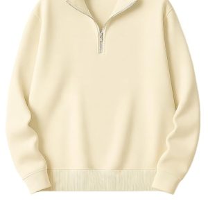 Men's Fleece Half-Zip High Neck Sweatshirt Cozy and Trendy Winter Clothing