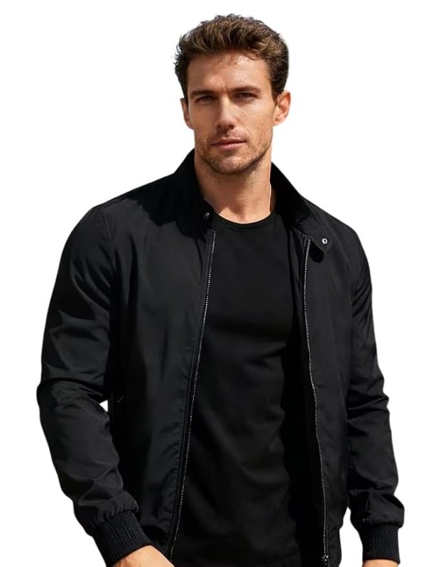 Men's Jacket Long Sleeve Trendy Stylish Jacket for Men Winter Apparel Regular Fit Zip-Up Casual Jacket Men's Standard Fit Jacket for Casual Use